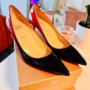 Christian Louboutin Kate 70 Patent Degrade(Black to Red) Pump Size 42(12US)